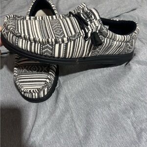 Hey Dude Wally Serape Sneakers Black White